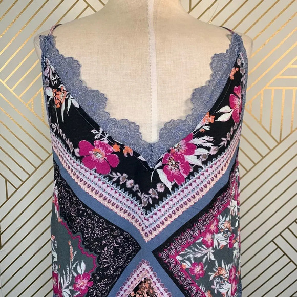 Free People‎ Stevie Floral Lace Trim Maxi Dress - Picture 3 of 12